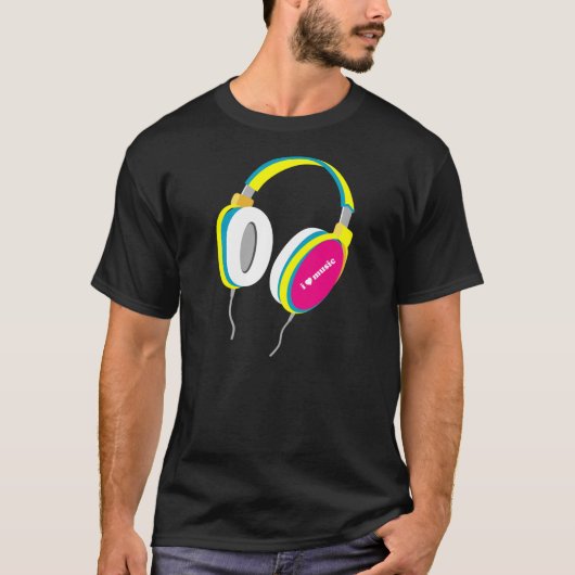 Ik hoor muziek - hoofdtelefoon T-Shirt (Voorkant)