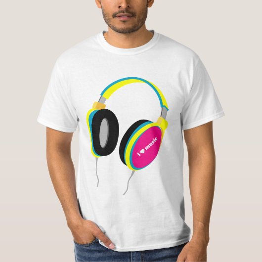 Ik hoor muziek - hoofdtelefoon T-Shirt (Voorkant)