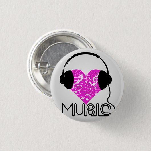 Ik hoor muziek rondom Button (Voorkant /achterkant)