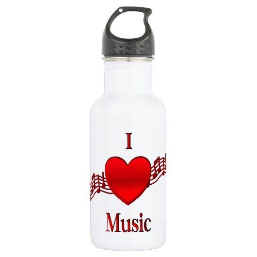Ik hoor muziek waterfles  (Voorkant)