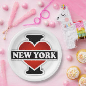 Ik hoor New York Papieren Bordje (Feest)