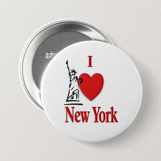 Ik hoor New York Ronde Button 7,6 Cm (Voorkant /achterkant)