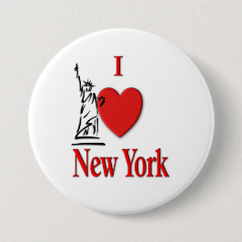 Ik hoor New York Ronde Button 7,6 Cm