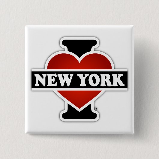 Ik hoor New York Vierkante Button 5,1 Cm (Voorkant)
