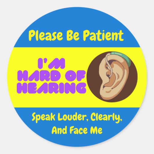 Ik hoor niet zo makkelijk ronde sticker (Voorkant)