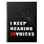 Ik hoor nog steeds facturen van accountants notitieboek (Voorkant)