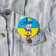 Ik hoor Oekraïne! - Cute Fundraiser Button Pin