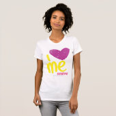 Ik hoor Paars-geel T-shirt (Voorkant volledig)