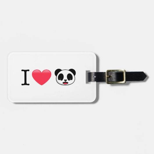 Ik hoor Panda op White Bagagelabel (Voorkant horizontaal)