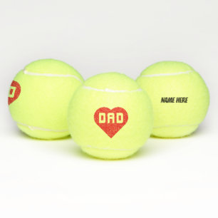 Ik hoor papa Aangepast 3x tennisbak Tennisballen