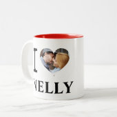 Ik hoor persoonlijke paren fotoliefhebber tweekleurige koffiemok (Voorkant links)