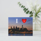 Ik hoor Philly in Twilight Briefkaart (Staand voorkant)