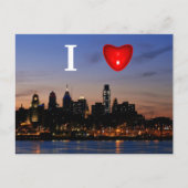 Ik hoor Philly in Twilight Briefkaart (Voorkant)