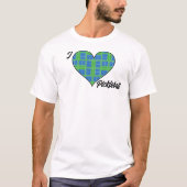 Ik hoor Pickleball Blue en Green Pickleball Courts T-shirt (Voorkant)
