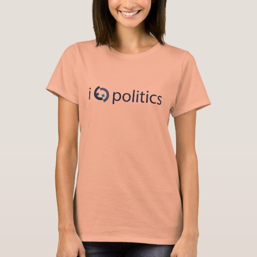 Ik hoor politiek (misschien te veel) t-shirt (Voorkant)