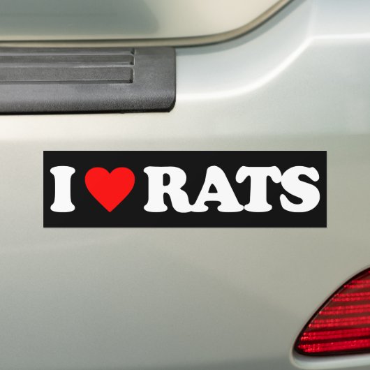 IK HOOR RATS BUMPERSTICKER (Op auto)