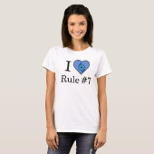Ik hoor regel 7! Blauw hart - Ga Tampa Bay! T-shirt (Voorkant volledig)