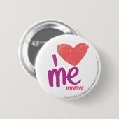 Ik hoor roze/Paars Ronde Button 5,7 Cm (Voorkant /achterkant)