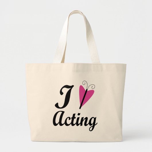 Ik hoor roze vlinder grote tote bag (Voorkant)