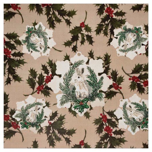 Ik hoor Santa Bunny Stof (Swatch)