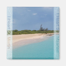 Ik hoor Sint Maarten - St. Martin Beach Scene Magneet