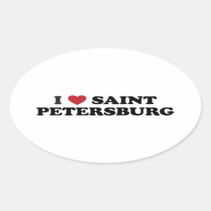 Ik hoor Sint-	PetersburgRusland Ovale Sticker