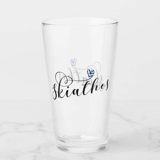 Ik hoor Skiathios, met Griekse vlag Glas (Achterkant)