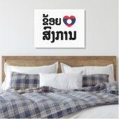 Ik hoor Songkan Laotiaanse taal Canvas Afdruk (Insitu (Slaapkamer))
