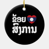 Ik hoor Songkan Laotiaanse taal Keramisch Ornament (Achterkant)