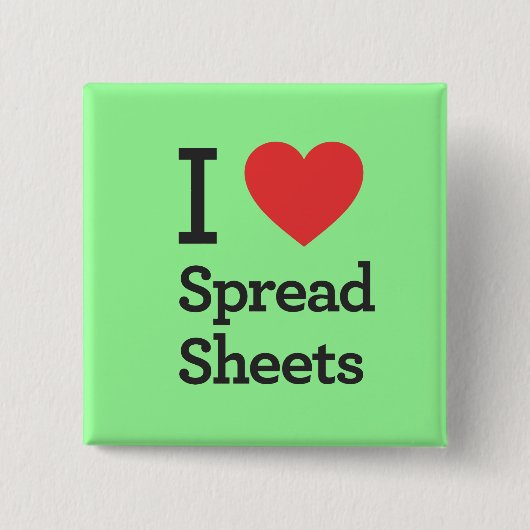 Ik hoor Spread Sheets Vierkante Button 5,1 Cm (Voorkant)