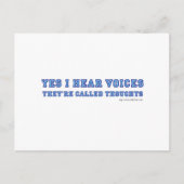 Ik hoor stemmen briefkaart (Voorkant)
