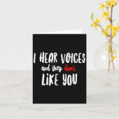 Ik hoor stemmen en ze mogen je niet kaart (Gele Bloem)