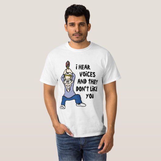 Ik hoor stemmen T-shirt (Voorkant volledig)