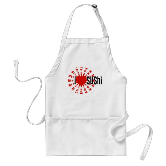 Ik hoor Sushi. Standaard Schort (Voorkant)