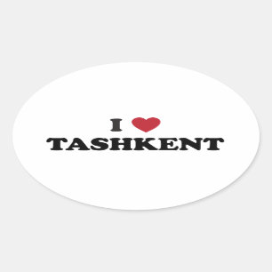 Ik hoor Tasjkent Oezbekistan Ovale Sticker