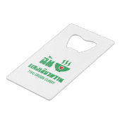 Ik hoor Thai Green Curry Creditkaart Flessenopener (Voorkant Gekanteld)