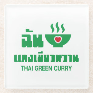 Ik hoor Thai Green Curry Glazen Onderzetter