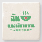 Ik hoor Thai Green Curry Stenen Onderzetter (Voorkant)