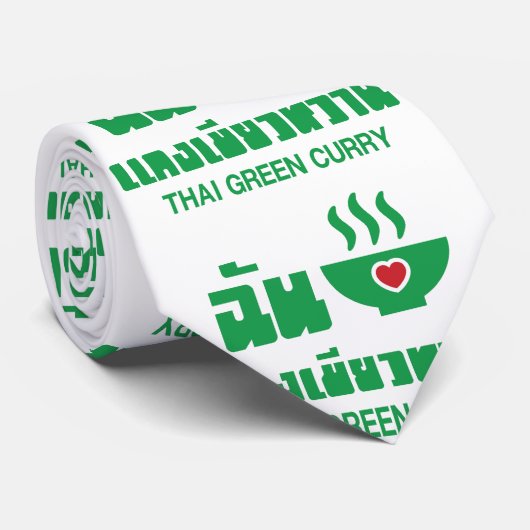 Ik hoor Thai Green Curry Stropdas (Opgerold)