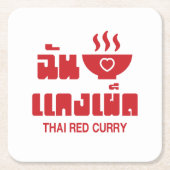 Ik hoor Thai Red Curry Kartonnen Onderzetters (Voorkant)