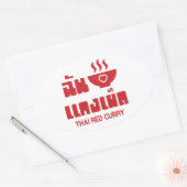 Ik hoor Thai Red Curry Ovale Sticker (Envelop)