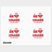 Ik hoor Thai Red Curry Ovale Sticker (Vel)