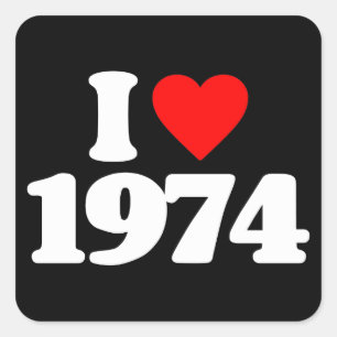 IK HOOR VAN 1974 VIERKANTE STICKER
