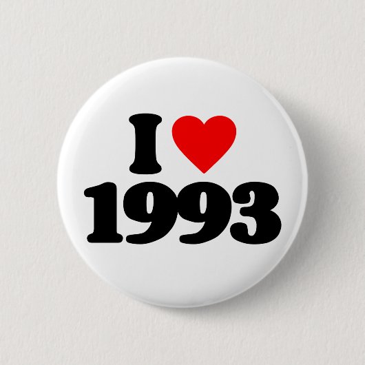 IK HOOR VAN 1993 RONDE BUTTON 5,7 CM (Voorkant)