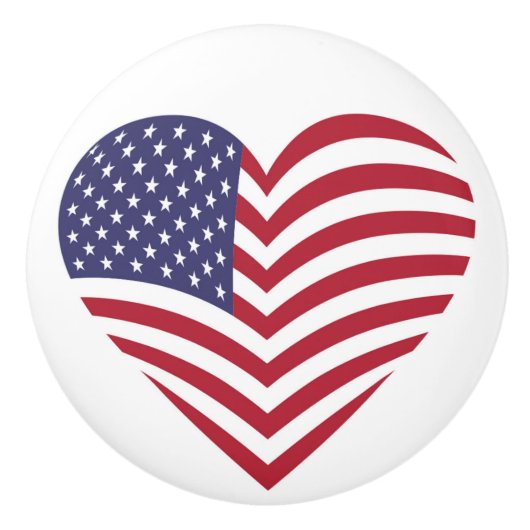 IK HOOR VAN AMERIKA KERAMISCHE KNOP (Voorkant)