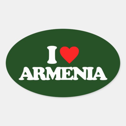 IK HOOR VAN ARMENIË OVALE STICKER (Voorkant)