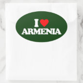 IK HOOR VAN ARMENIË OVALE STICKER (Tas)