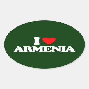 IK HOOR VAN ARMENIË OVALE STICKER