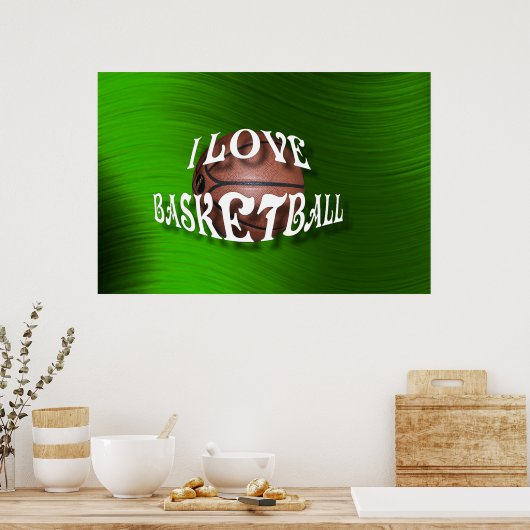 , IK HOOR VAN BASKETBALL-POSTER POSTER (Keuken)