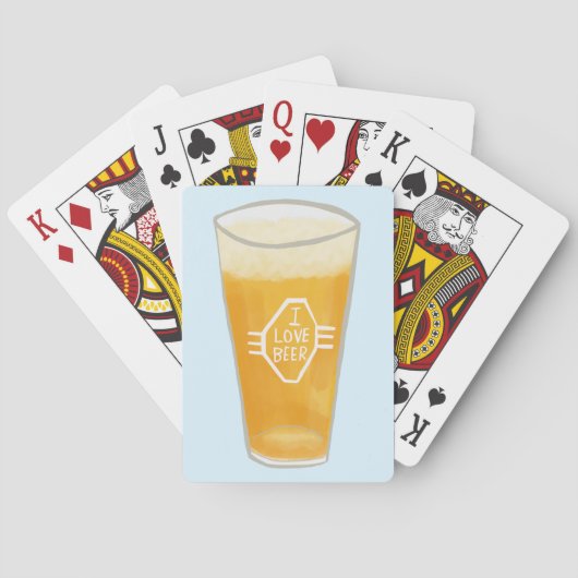IK HOOR VAN BEER geïllustreerd Pokerkaarten (Achterkant)